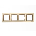 Рамка 4-х горизонтальная бронза 9624 JAZZ LUXEL