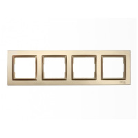 Рамка 4-х горизонтальная бронза 9624 JAZZ LUXEL