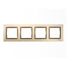 Рамка 4-х горизонтальная бронза 9624 JAZZ LUXEL