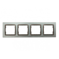 Рамка 4-х горизонтальная графит 9724 JAZZ LUXEL.