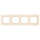 Рамка 4-х горизонтальная крем 9324 JAZZ LUXEL