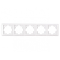 Рамка 5-х горизонтальная белая 3025 PRIMERA LUXEL