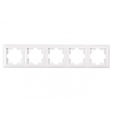 Рамка 5-х горизонтальная белая 3025 PRIMERA LUXEL