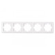 Рамка 5-х горизонтальная белая 3025 PRIMERA LUXEL