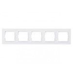 Рамка 5-х горизонтальная белая 9025 JAZZ LUXEL
