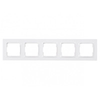 Рамка 5-х горизонтальная белая 9025 JAZZ LUXEL