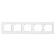 Рамка 5-х горизонтальная белая 9025 JAZZ LUXEL