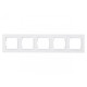 Рамка 5-х горизонтальная белая 9025 JAZZ LUXEL
