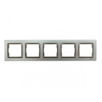 Рамка 5-х горизонтальная графит 9725 JAZZ LUXEL.