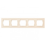 Рамка 5-х горизонтальная крем 9325 JAZZ LUXEL