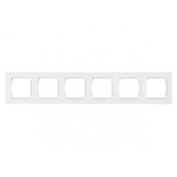 Рамка 6-х горизонтальная белая 9026 JAZZ LUXEL