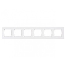 Рамка 6-х горизонтальная белая 9026 JAZZ LUXEL