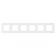Рамка 6-х горизонтальная белая 9026 JAZZ LUXEL