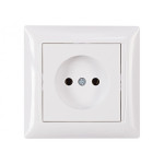 Розетка 1-на б/з белая 3001 PRIMERA LUXEL