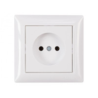 Розетка 1-на б/з белая 3001 PRIMERA LUXEL