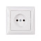 Розетка 1-на б/з белая 3001 PRIMERA LUXEL