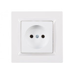 Розетка 1-на б/з белая LUXEL 9001 JAZZ