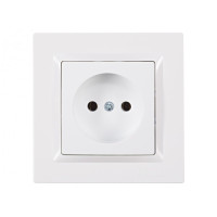 Розетка 1-на б/з белая LUXEL 9001 JAZZ