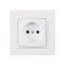 Розетка 1-на б/з белая LUXEL 9001 JAZZ