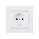 Розетка 1-на б/з белая LUXEL 9001 JAZZ