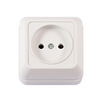 Розетка 1-на б/з накладная белый 2001 OPERA LUXEL