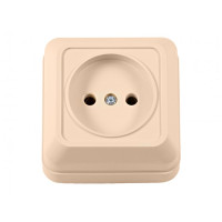 Розетка 1-на б/з накладная крем 2301 OPERA LUXEL