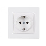 Розетка 1-я с/з белый 9004 JAZZ LUXEL
