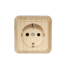 Розетка 1-я с/з накладная сосна 2804 OPERA LUXEL