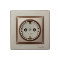 Розетка 1-я с/з терракот 9204 JAZZ LUXEL
