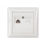 Розетка компьютерная белая 3027 PRIMERA LUXEL