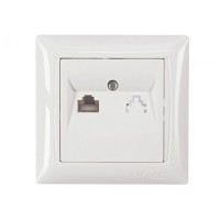 Розетка компьютерная белая 3027 PRIMERA LUXEL