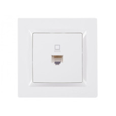 Компьютерная розетка белая 9027 JAZZ LUXEL