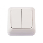 Выключатель 2-кл накладной белый 2003 OPERA LUXEL