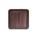 Выключатель 2-кл накладная вишня 2903 OPERA LUXEL