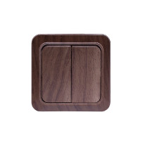 Выключатель 2-кл накладная вишня 2903 OPERA LUXEL