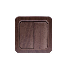 Выключатель 2-кл накладная вишня 2903 OPERA LUXEL