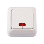 Выключатель 2-кл ж/п накладной белый 2006 OPERA LUXEL