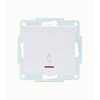 Выключатель одноклавишный проходной с подсветкой LEZARD Vesna белый 742-0288-114