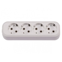 Колодка 4 гнезда с заземлением BENEFICE LUXEL (7151)