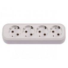 Колодка 4 гнезда с заземлением BENEFICE LUXEL (7151)