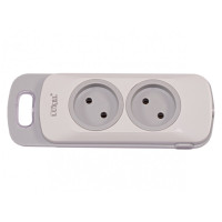 Колодка LUXEL 2 розетки без заземления Nota 4101