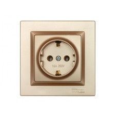 Розетка 1-я с/з бронза 9604 JAZZ LUXEL