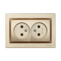 Розетка 2-я б/з бронза 9607 JAZZ LUXEL