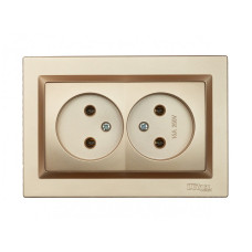 Розетка 2-я б/з бронза 9607 JAZZ LUXEL