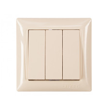 Выключатель крем 3-кл 3313 PRIMERA LUXEL