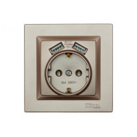 Розетка 1-я с/с + 2 USB терракот+кремовый механизм 9230 + 9030 JAZZ LUXEL