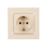 Розетка 1-я с/з крем 9304 JAZZ LUXEL