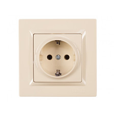 Розетка 1-я с/з крем 9304 JAZZ LUXEL
