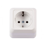 Розетка 1-я с/з накладная белый 2004 OPERA LUXEL