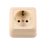 Розетка 1-я с/з накладная крем 2304 OPERA LUXEL